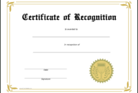 Student Recognition Award Template | Templates At Allbusinesstemplates within Free Academic Achievement Certificate Template