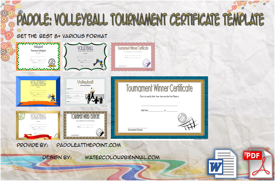 Amazing Volleyball Tournament Certificate 8 Epic Template Ideas ...