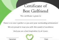 Surprise Your Girlfriend Using These 16+ Best Girlfriend Certificate in Best Wife Certificate Template