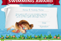 Template Certificate Swimming Award Stock Illustrations – 18 With intended for Best Swimming Achievement Certificate  Printable