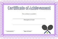 Tennis Achievement Certificate Templates [7+ Fantastic Designs] regarding New Table Tennis Certificate Template