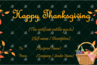 Thanksgiving Gift Certificate Template (Picnic) – Word Layouts within Best Thanksgiving Gift Certificate Template
