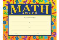 The Astonishing Math Award Gold Foil Stamped Certificates For Math pertaining to Best Math Award Certificate Templates