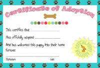 The Exciting Puppy Party Adoption Certificate Printable | Angie | Puppy throughout Fresh Dog Adoption Certificate Template