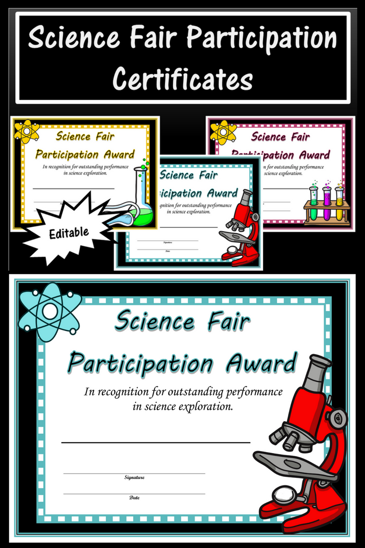 These Science Fair Certificates Are A Perfect Addition For Any Grade with Fresh Science Achievement Certificate Template Ideas