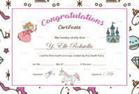 Tooth Fairy Congratulation Certificate Design Template In Psd, Word inside Congratulations Certificate Template