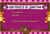 Toy Adoption Certificate Template : 13+ Free Word Templates Throughout with regard to Professional Stuffed Animal Adoption Certificate Editable Templates