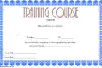 Training Course Certificate Template / Safety Training Certificate inside Fascinating Training Course Certificate Templates