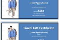 Travel Gift Voucher | Gift Certificate Template, Gift Certificate in Travel Gift Certificate Templates