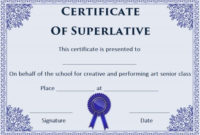 Unique Superlative Certificate Template with Superlative Certificate Templates