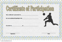 Volleyball Participation Certificate Templates [7+ New Designs] throughout Top Netball Participation Certificate Templates