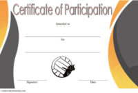 Volleyball Participation Certificate Templates [7+ New Designs] within Download 7 Basketball Participation Certificate Editable Templates