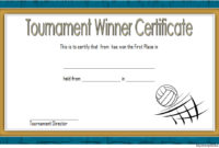 Volleyball Tournament Certificate Templates [8+ Free Download] in School Promotion Certificate Template 10 New Designs
