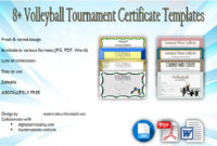 Volleyball Tournament Certificate Templates [8+ Free Download] in Top Volleyball Participation Certificate