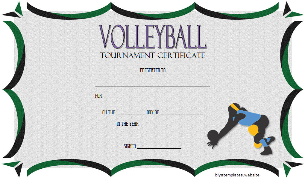 Volleyball Tournament Certificate Templates [8+ Free Download] pertaining to Fascinating Volleyball Certificate Templates