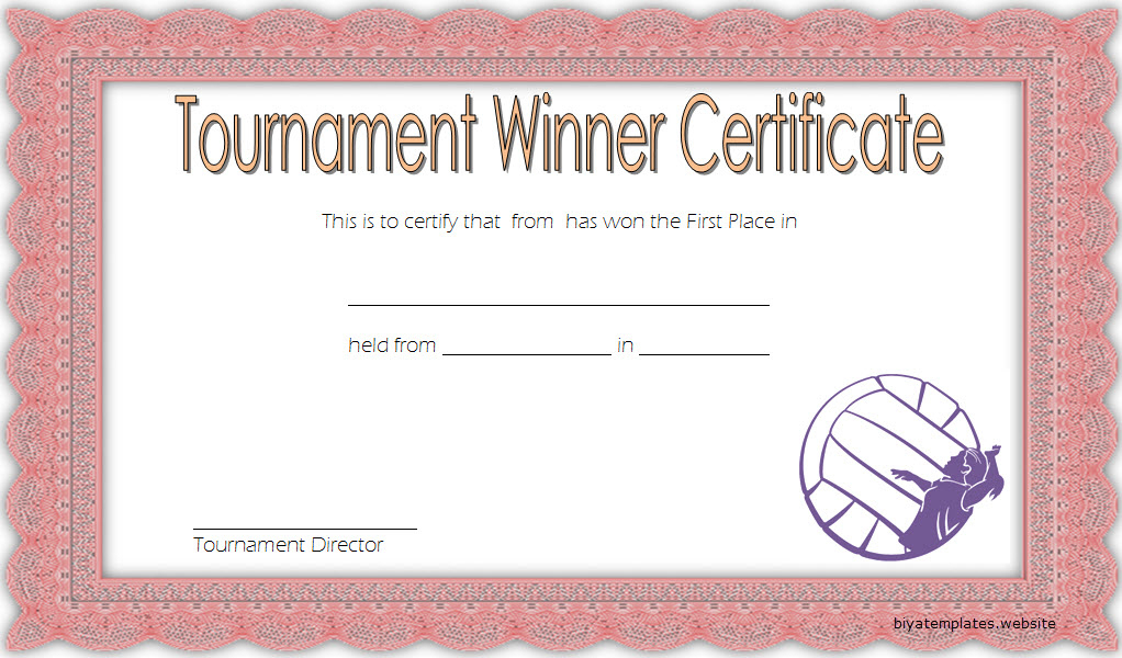 Volleyball Tournament Certificate Templates [8+ Free Download] pertaining to Volleyball Participation Certificate