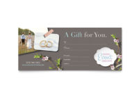 Wedding Planner Gift Certificate Template – Word & Publisher throughout Gift Certificate Template In Word 10 Designs