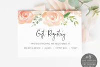 Wedding Registry Card Template Try Before You Buy Editable | Etsy In throughout Fresh Editable Wedding Gift Certificate Template