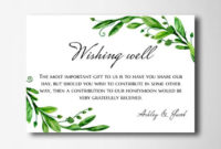 Wishing Well Cards Green Wedding Wishing Well Printable Summer Wedding regarding Wedding Gift Certificate Template Word 7 Ideas