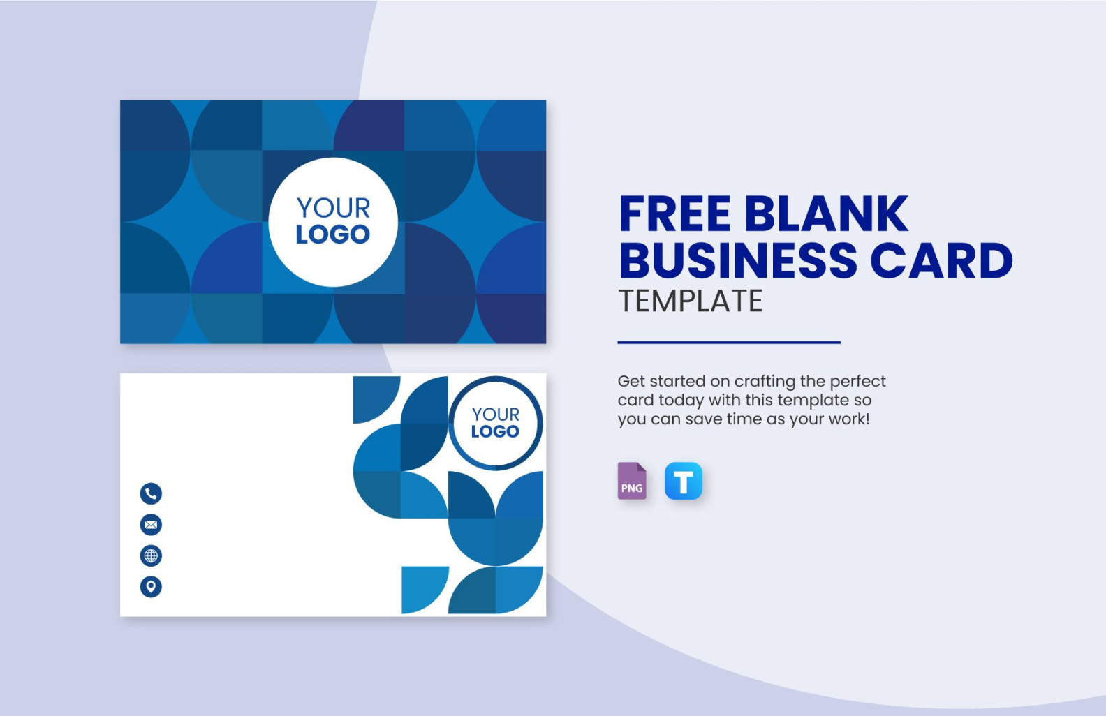 Blank Business Card Template in PNG - Download  Template