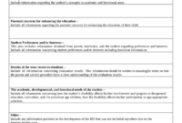 Individualized Education Program (IEP) Template: A Comprehensive Framework For Student Success