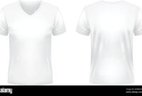 Blank V-Neck T-Shirt Template