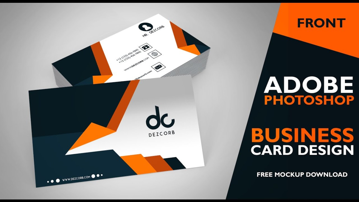 business card design in photoshop cs  Front  Photoshop Tutorial