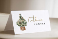 Elegant Christmas Table Place Cards Templates: A Festive Touch For Your Holiday Gathering