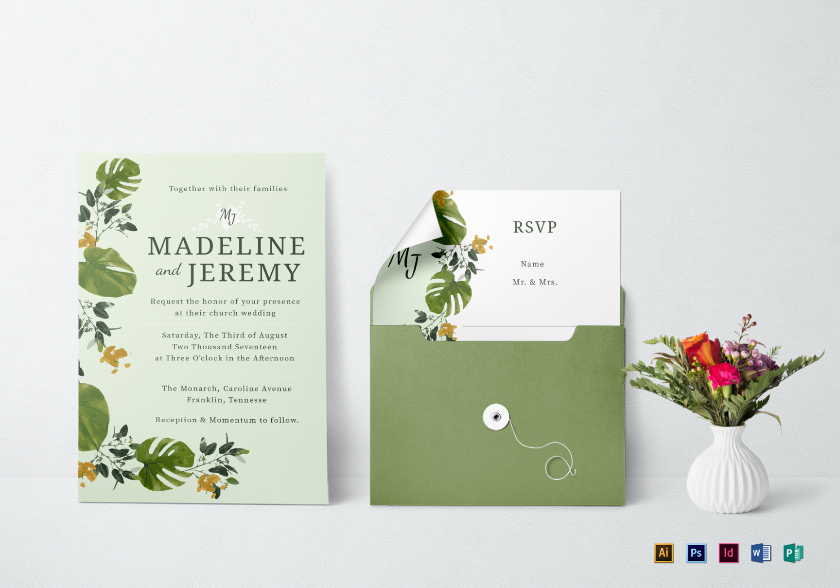 Church Wedding Invitation Design Template in PSD, Word, Publisher