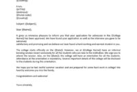 College Acceptance Letter Template: A Formal Guide