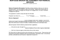 Commercial Mortgage Broker Fee Agreement Template