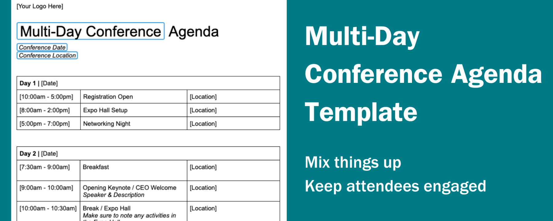 Conference Agenda Examples and templates to Improve Engagement