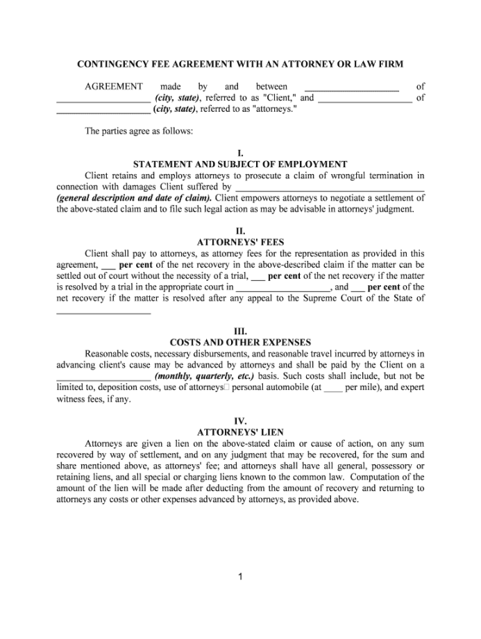 Contingent Fee Agreement: Pre-built template  airSlate SignNow