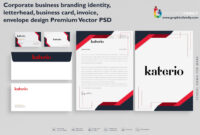 Professional Business Card, Letterhead, And Envelope Template Suite