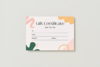 Customized Gift Certificate Template For Professional Use