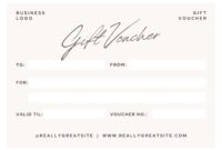 Corporate Gift Certificate Template