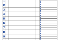 Dugout Lineup Card Template For Formal Baseball Games