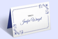 Elegant Wedding Place Card Template For Free Download In Microsoft Word