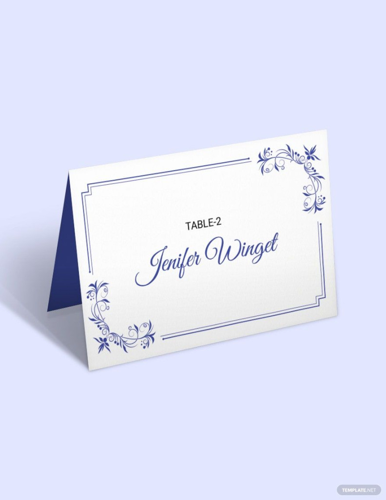 Delicate Lace Place Wedding Place Card Template in Word