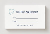 Dental Appointment Card Template