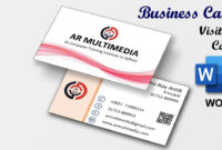 Professional Front And Back Business Card Template For Microsoft Word