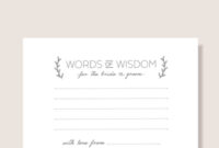 Crafting Elegant Marriage Advice Cards: Templates For Formal Occasions