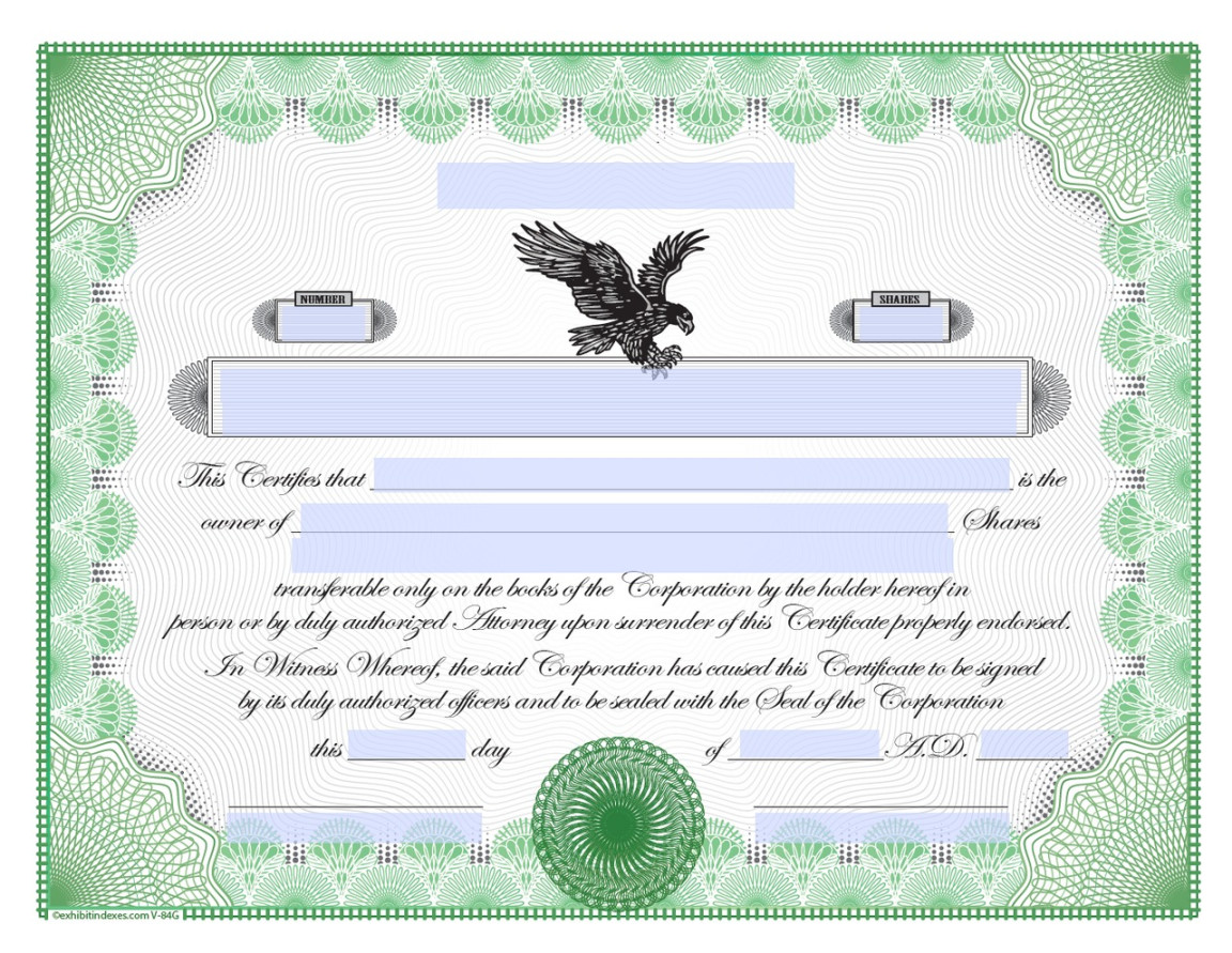 Downloadable Stock Certificates - Printable, Online Stock Certificates