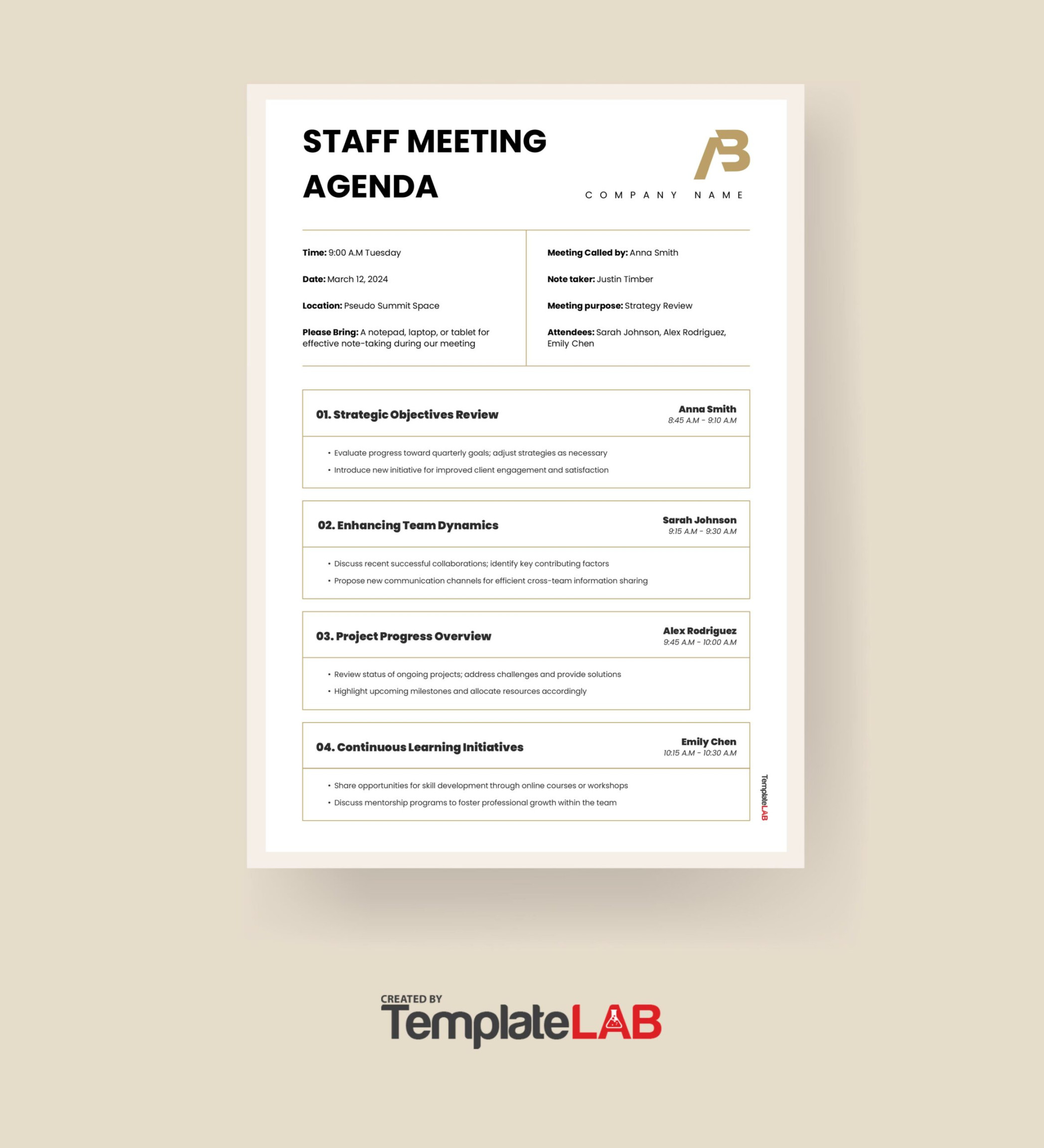 Effective Meeting Agenda Templates [Word/PPT/PDF]