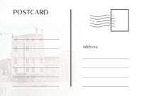 Postcard Template For Formal Correspondence