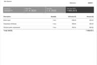 Comprehensive Mechanic Shop Invoice Template For Accurate And Efficient Billing