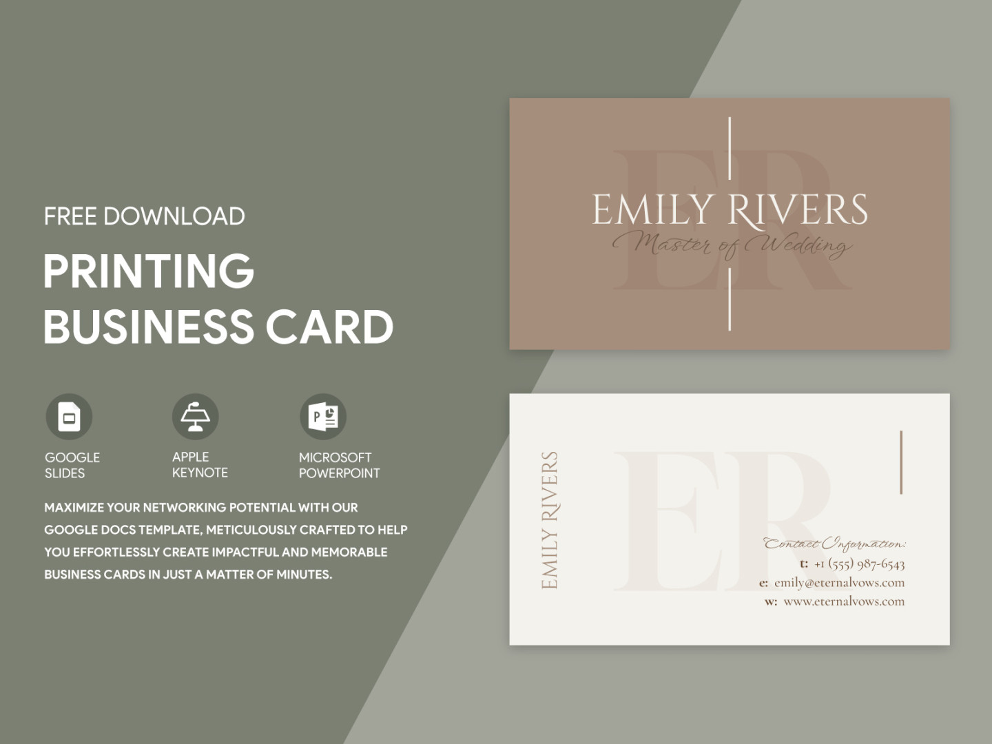 Free Business Card Google Docs Templates by Free Google Docs