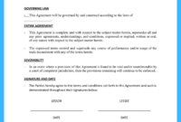 Free Motor Vehicle Lease Agreement Template