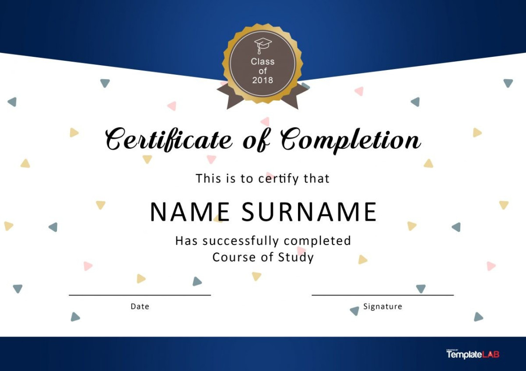 Free Certificate of Completion Templates [Word, PowerPoint]