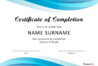 Comprehensive Free Completion Certificate Templates For Microsoft Word